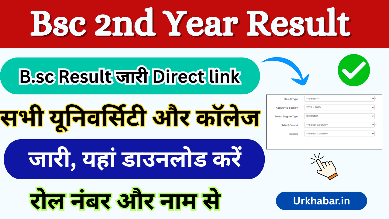 Bsc 2nd Year Result 2025, बीएससी रिजल्ट जारी, किया डाउनलोड करें How to check online results?