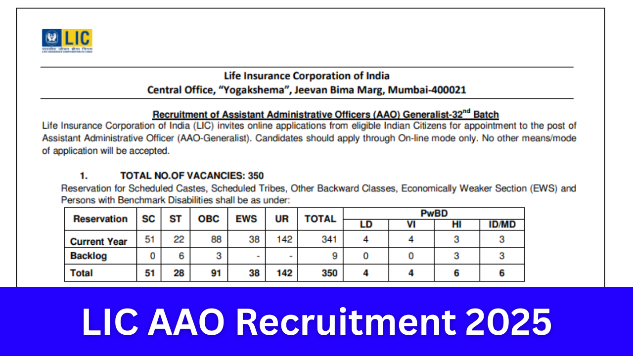 LIC AAO Recruitment 2025: Notification Apply Online for 841 Generalist & Specialist Posts देखें पूरा प्रोसेस: