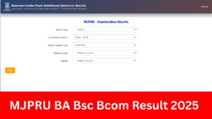 MJPRU Result 2025, Out at mjpruiums.in; Download Mjpru BA Bsc UG, PG ODD Semester Marksheet