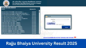Rajju Bhaiya University Result 2025, OUT at prsuniv.ac.in; Download BA Bsc Bcom Even Semester Marksheet PDF