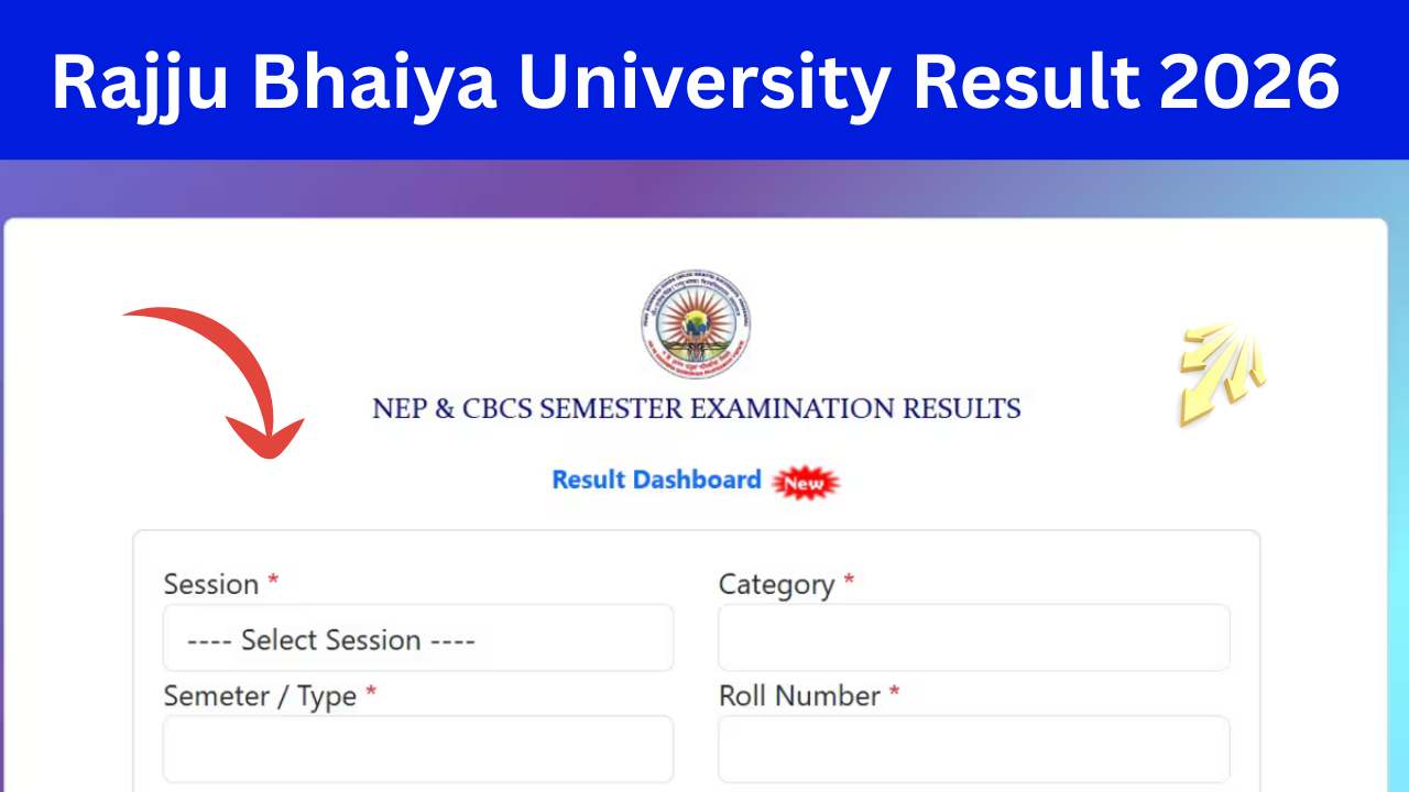 Rajju Bhaiya University Result 2026, Out at prsuniv.ac.in; Download BA Bsc Bcom Semester Marksheet PDF