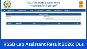 RSSB Lab Assistant Result 2026: Out राजस्थान लैब असिस्टेंट रिजल्ट 2026 जारी, मेरिट लिस्ट और कटऑफ